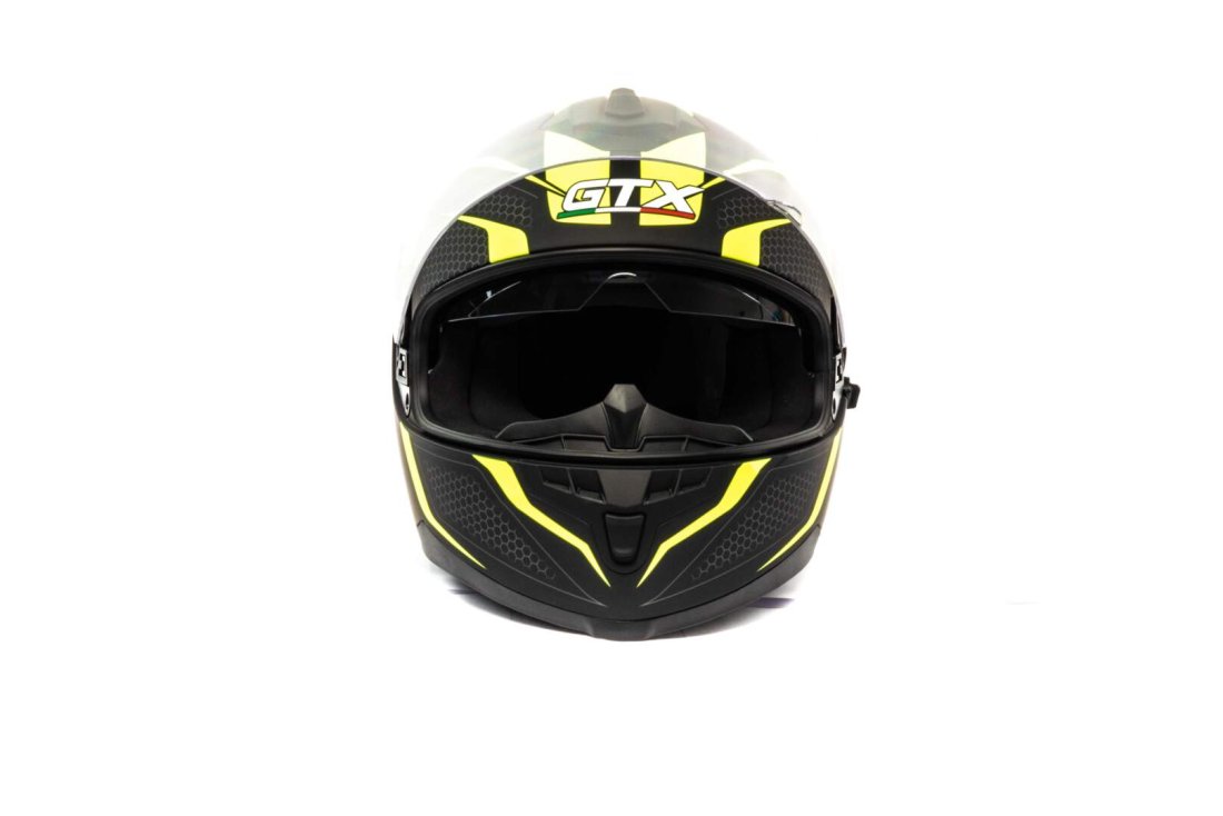 Шлем мото интеграл GTX 5672 #5 (L) BLACK/FLUO YELLOW/GREY