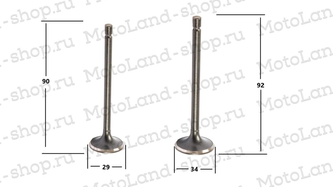 Клапаны ГРМ 169MM (CB250-A) water, 2V (компл=2шт+ремкомплект) ZS