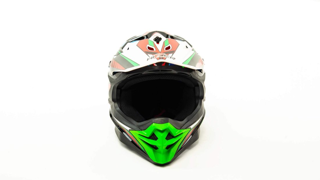 Шлем мото кроссовый HIZER J6803 #6 (S) BLACK/BLUE/GREEN