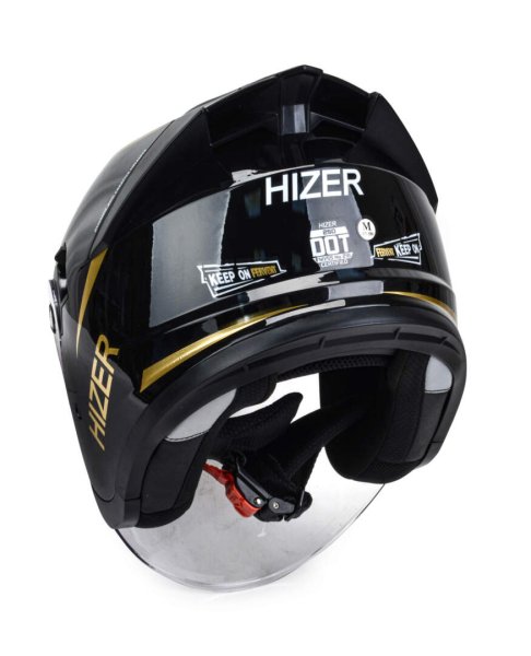 Шлем мото открытый HIZER 250 #1 (S) black