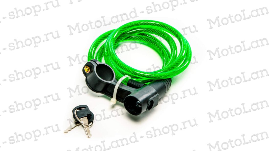 Противоугонный замок CL09060 (8*1500мм) салатовый светоотражающий