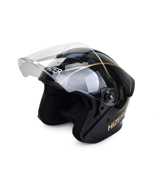 Шлем мото открытый HIZER 250 #1 (XL) black