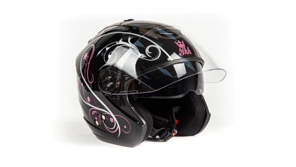 Шлем "THH" T-386#1 BLK/PINK (L)