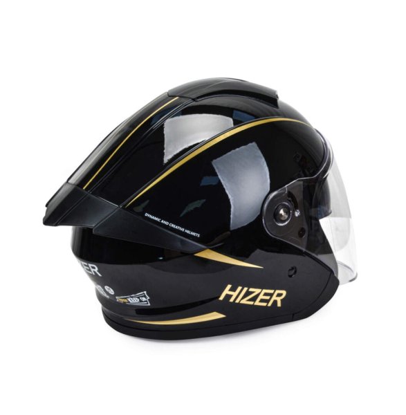 Шлем мото открытый HIZER 250 #1 (XL) black