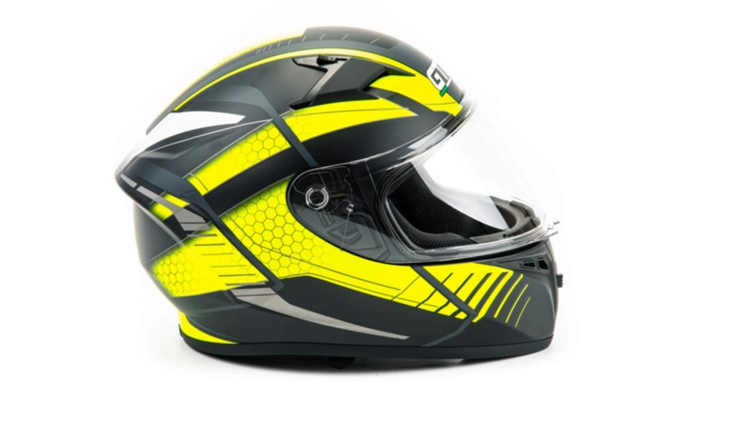 Шлем мото интеграл GTX 578 #1 (XL) BLACK/YELLOW GREY