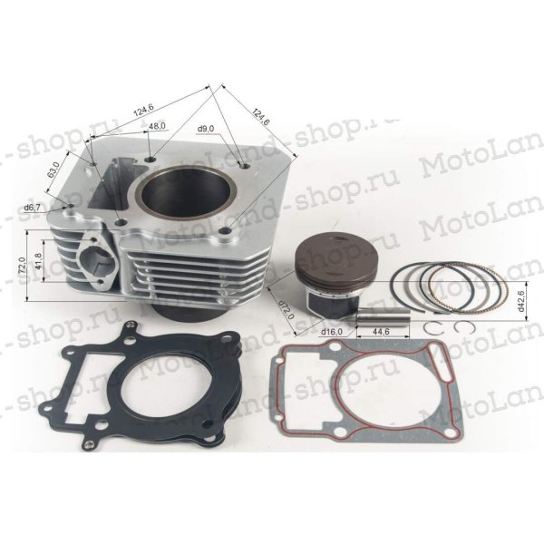 ЦПГ (поршневая) 172FMM-3A (ZS CB250-F) (72*61,4) (105.4/107.4/72.1/16)  250см3  X-TECH 