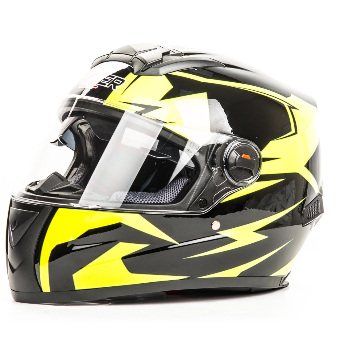 Шлем мото интеграл HIZER B561 #1 (XL)  black/yellow