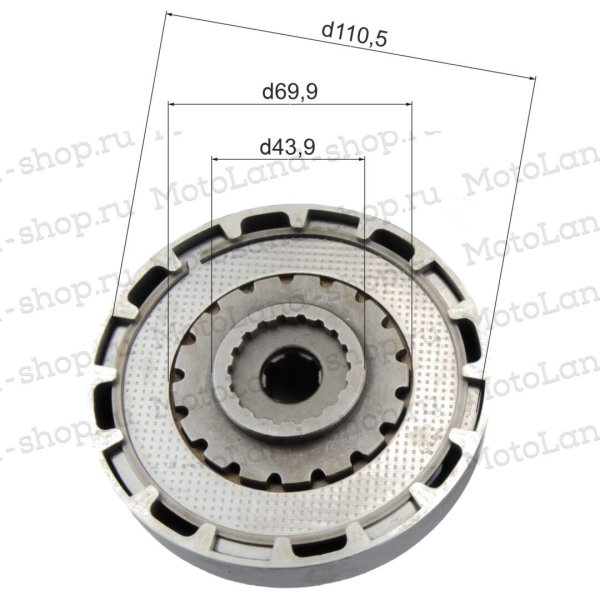 Барабан сцепления в сборе 139FMB,147FMH (механика) 50-70см3 X-TECH