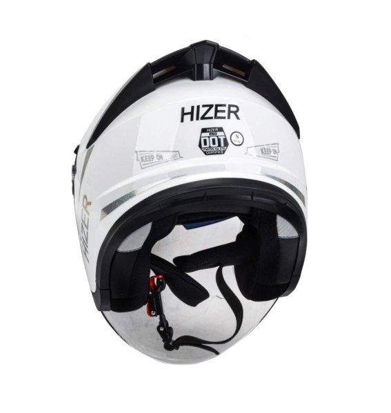 Шлем мото открытый HIZER 250 #2 (S) white